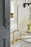 Urbanite Zinc & Aluminum Golden Champagne / Matte Black Cabinet Pull 20