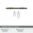 Urbanite Zinc & Aluminum Golden Champagne / Matte Black Cabinet Pull 15