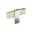 Mulino Zinc Golden Champagne / Polished Chrome Cabinet Knob 1
