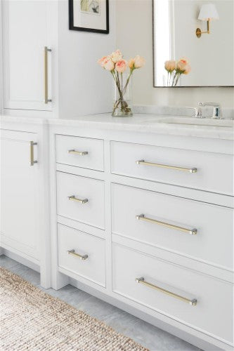 Mulino Zinc Golden Champagne / Polished Chrome Cabinet Pull 23