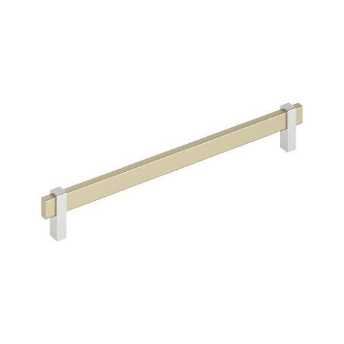 Mulino Zinc Golden Champagne / Polished Chrome Cabinet Pull 7