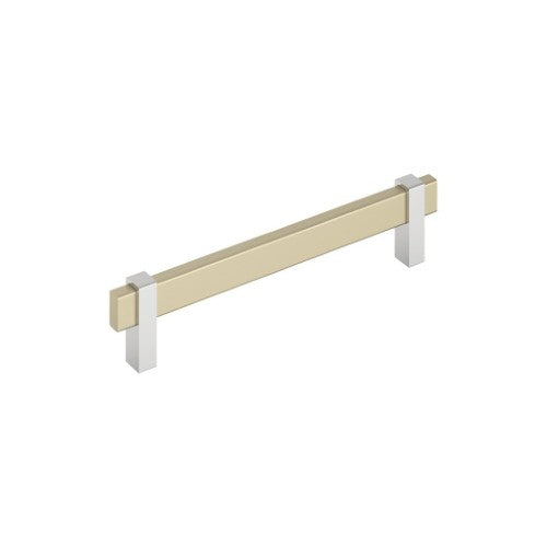Mulino Zinc Golden Champagne / Polished Chrome Cabinet Pull 4