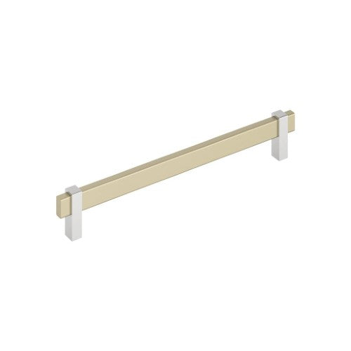 Mulino Zinc Golden Champagne / Polished Chrome Cabinet Pull 6