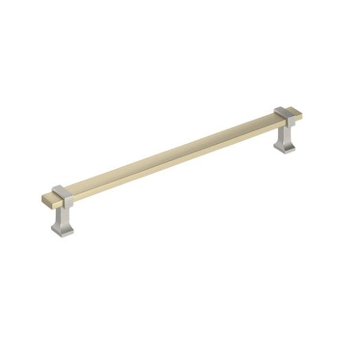 Overton Zinc Golden Champagne / Satin Nickel Appliance Pull 1