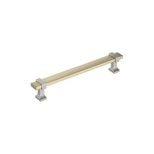 Overton Zinc Golden Champagne / Satin Nickel Cabinet Pull 4