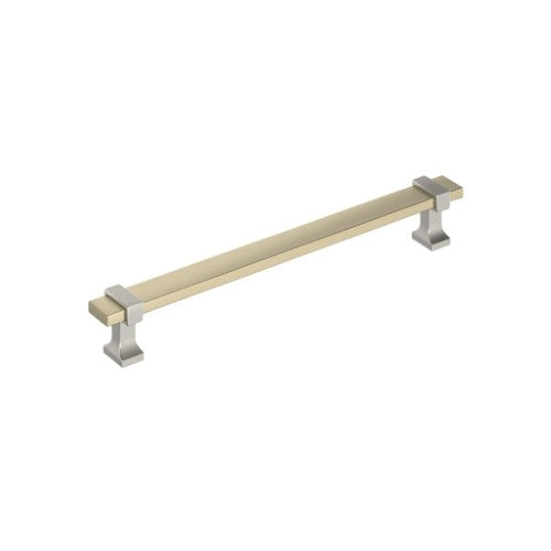 Overton Zinc Golden Champagne / Satin Nickel Cabinet Pull 5