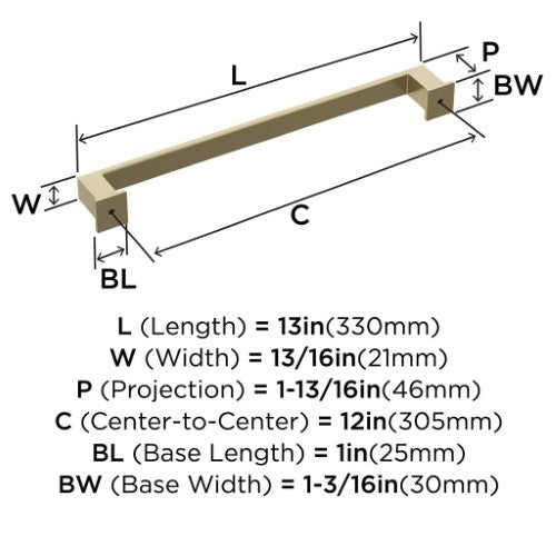 Appoint Zinc Golden Champagne Appliance Pull 3