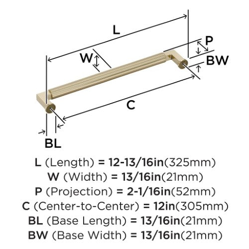 Ballard Zinc Golden Champagne Appliance Pull 3