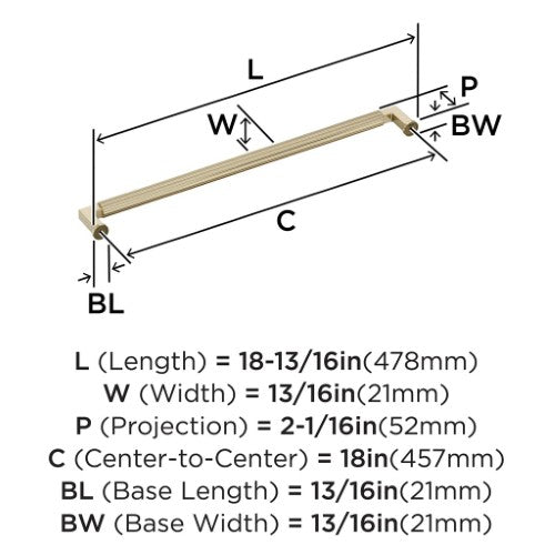 Ballard Zinc Golden Champagne Appliance Pull 4