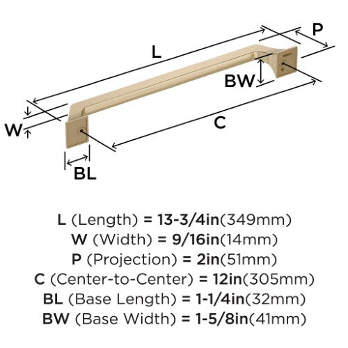 Exceed Zinc Golden Champagne Appliance Pull 3