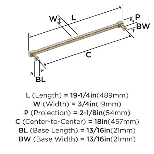 Fairfax Zinc Golden Champagne Appliance Pull 5