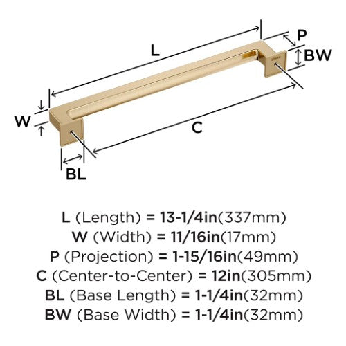 Lintel Zinc Golden Champagne Appliance Pull 3