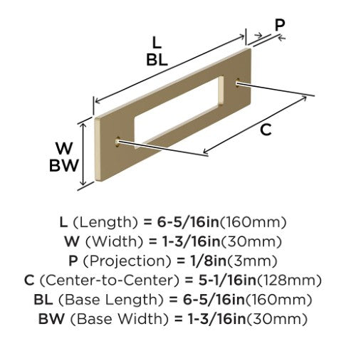 Medora Zinc Golden Champagne Cabinet Backplate 16