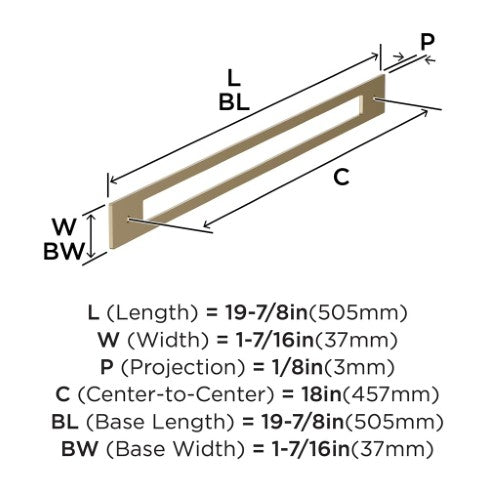 Medora Zinc Golden Champagne Cabinet Backplate 20