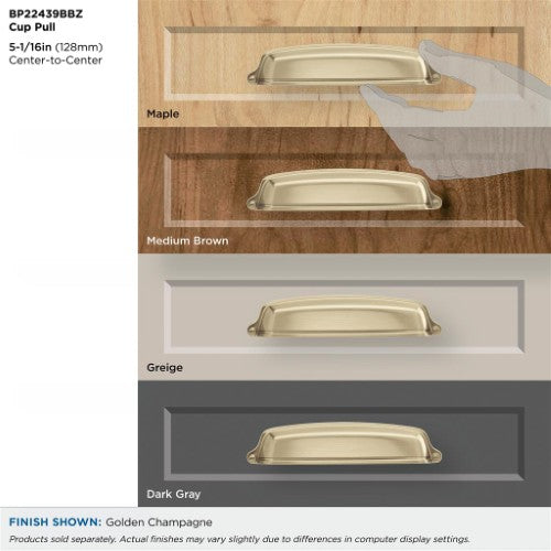 Stature Zinc Golden Champagne Cabinet Pull 5