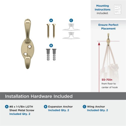 Noble Zinc Golden Champagne Hook 3