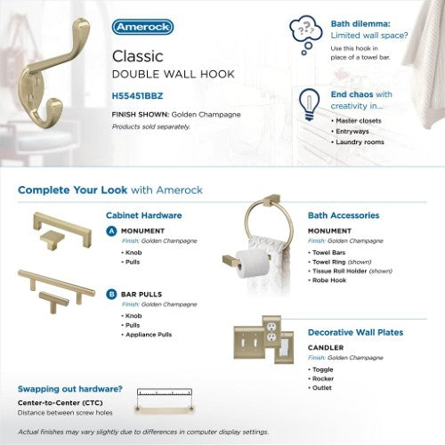 Noble Zinc Golden Champagne Hook 7