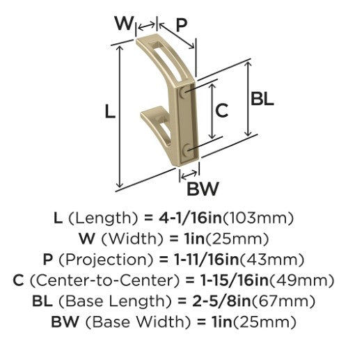 Avid Zinc Golden Champagne Hook 2