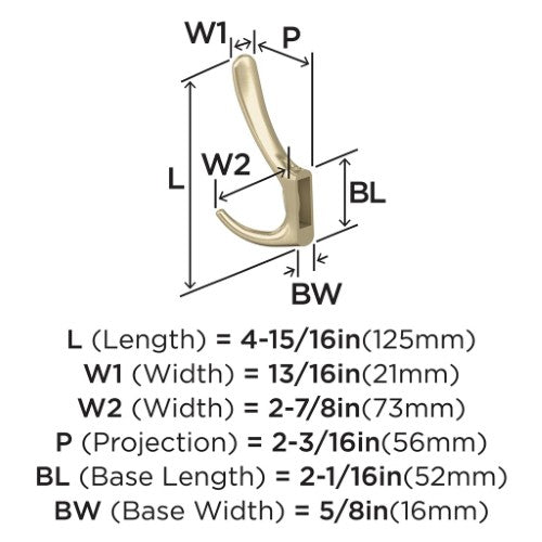 Finesse Zinc Golden Champagne Hook 2