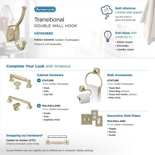 Kinsale Zinc Golden Champagne Hook 8