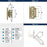 Decorative Hinges Steel Golden Champagne Cabinet Hinge 2