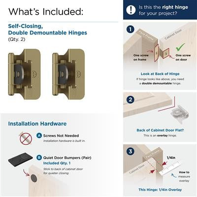 Decorative Hinges Steel Golden Champagne Cabinet Hinge 3