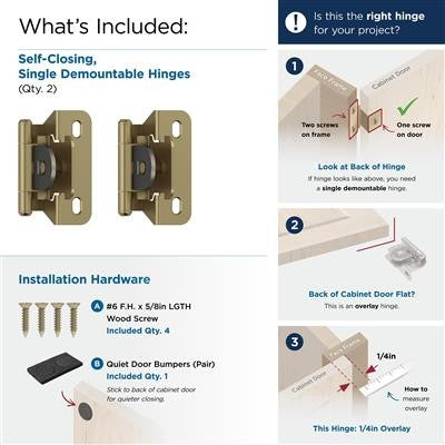 Decorative Hinges Steel Golden Champagne Cabinet Hinge 3