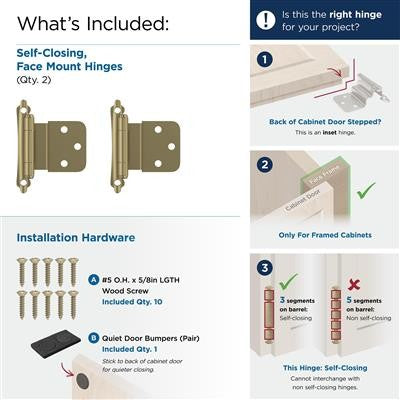 Decorative Hinges Steel Golden Champagne Cabinet Hinge 3