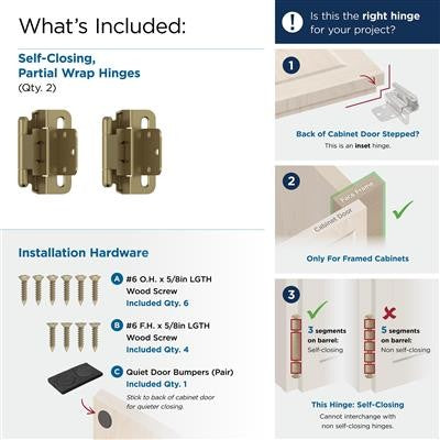 Decorative Hinges Steel Golden Champagne Cabinet Hinge 3