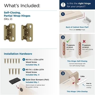Decorative Hinges Steel Golden Champagne Cabinet Hinge 3