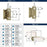 Decorative Hinges Steel Golden Champagne Cabinet Hinge 2