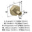 Caliber Zinc Golden Champagne Cabinet Knob 2