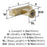 Balata Zinc Golden Champagne Cabinet Knob 6