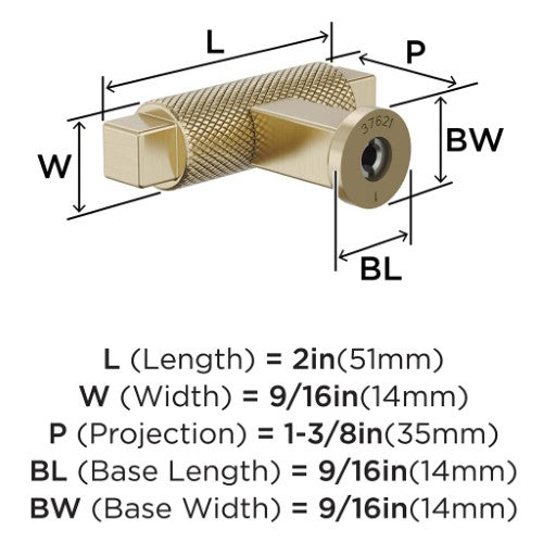 Balata Zinc Golden Champagne Cabinet Knob 6