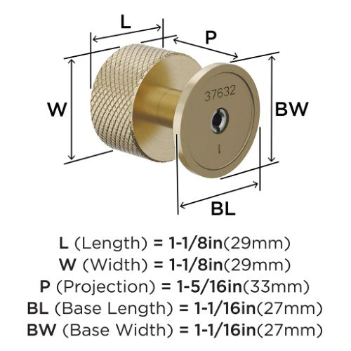 Balata Zinc Golden Champagne Cabinet Knob 4