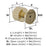 Ballard Zinc Golden Champagne Cabinet Knob 5