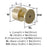 Balon Zinc Golden Champagne Cabinet Knob 5