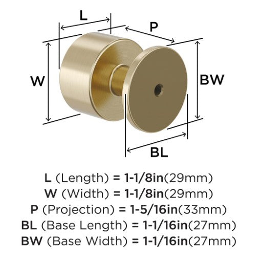 Balon Zinc Golden Champagne Cabinet Knob 4