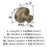Blackrock Zinc Golden Champagne Cabinet Knob 8