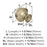 Kane Zinc Golden Champagne Cabinet Knob 3