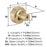 Merced Zinc Golden Champagne Cabinet Knob 3