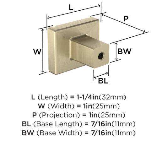 Rockhurst Zinc Golden Champagne Cabinet Knob 4