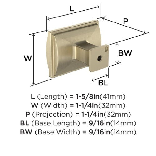 Townsend Zinc Golden Champagne Cabinet Knob 4
