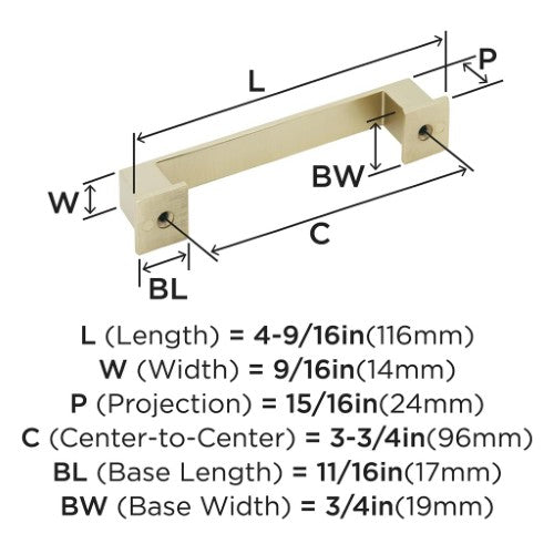Appoint Zinc Golden Champagne Cabinet Pull 8