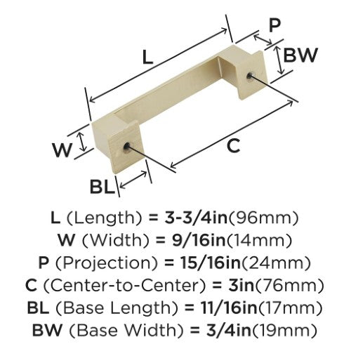 Appoint Zinc Golden Champagne Cabinet Pull 13
