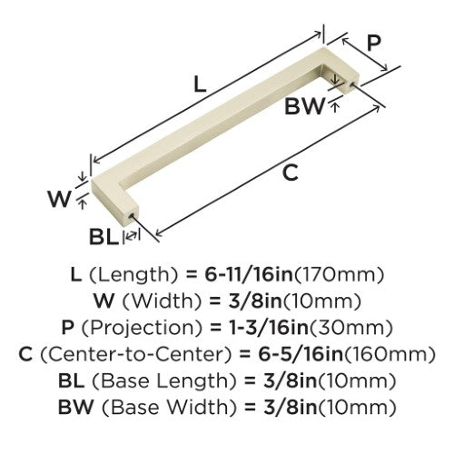 Monument Aluminum Golden Champagne Cabinet Pull 12