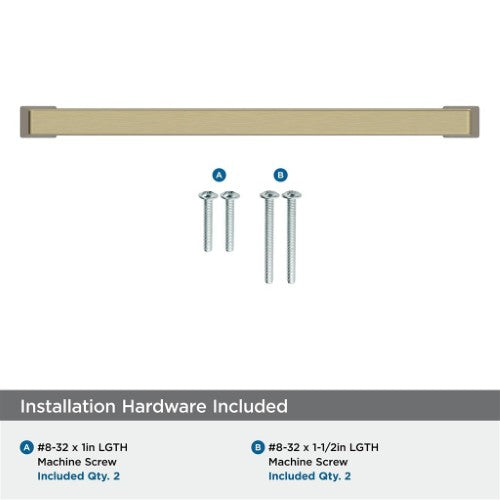 Blackrock Zinc Golden Champagne Cabinet Pull 19