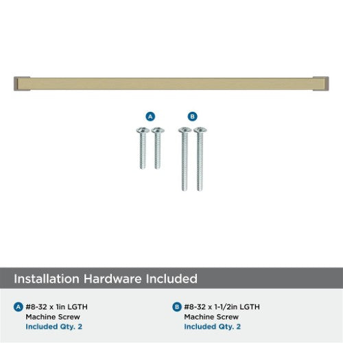 Blackrock Zinc Golden Champagne Cabinet Pull 18