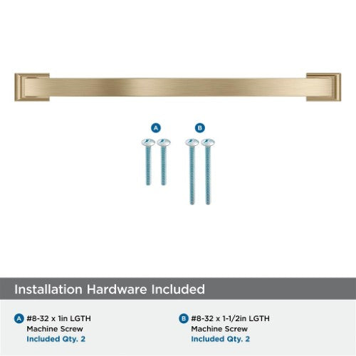Candler Zinc Golden Champagne Cabinet Pull 18