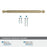 Coble Zinc Golden Champagne Cabinet Pull 24